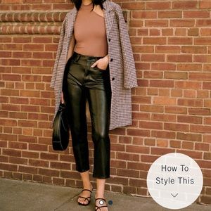 Curve Love Abercrombie Vegan Leather Pants - 90’s Straight - Short